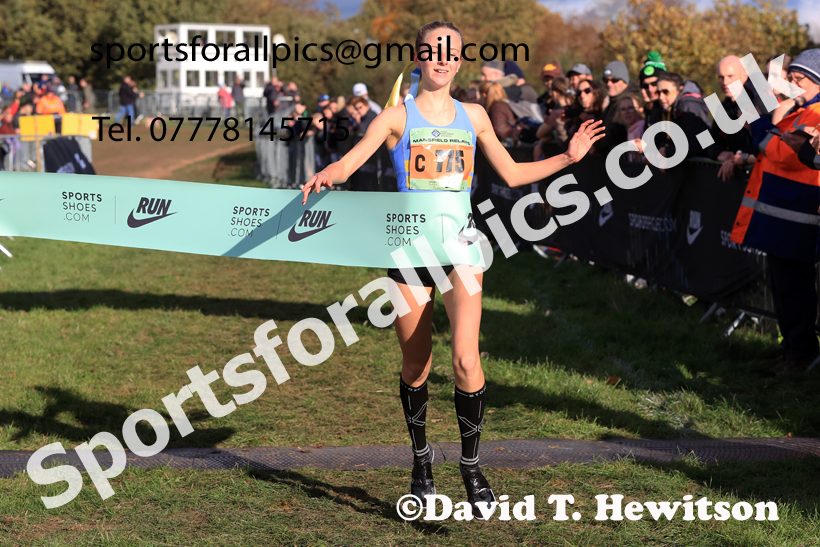 Girls Under-15s 2025 National Cross Country Relays, Berry Hill Park, Mansfield. Photo: David T. Hewitson/Sports for All Pics